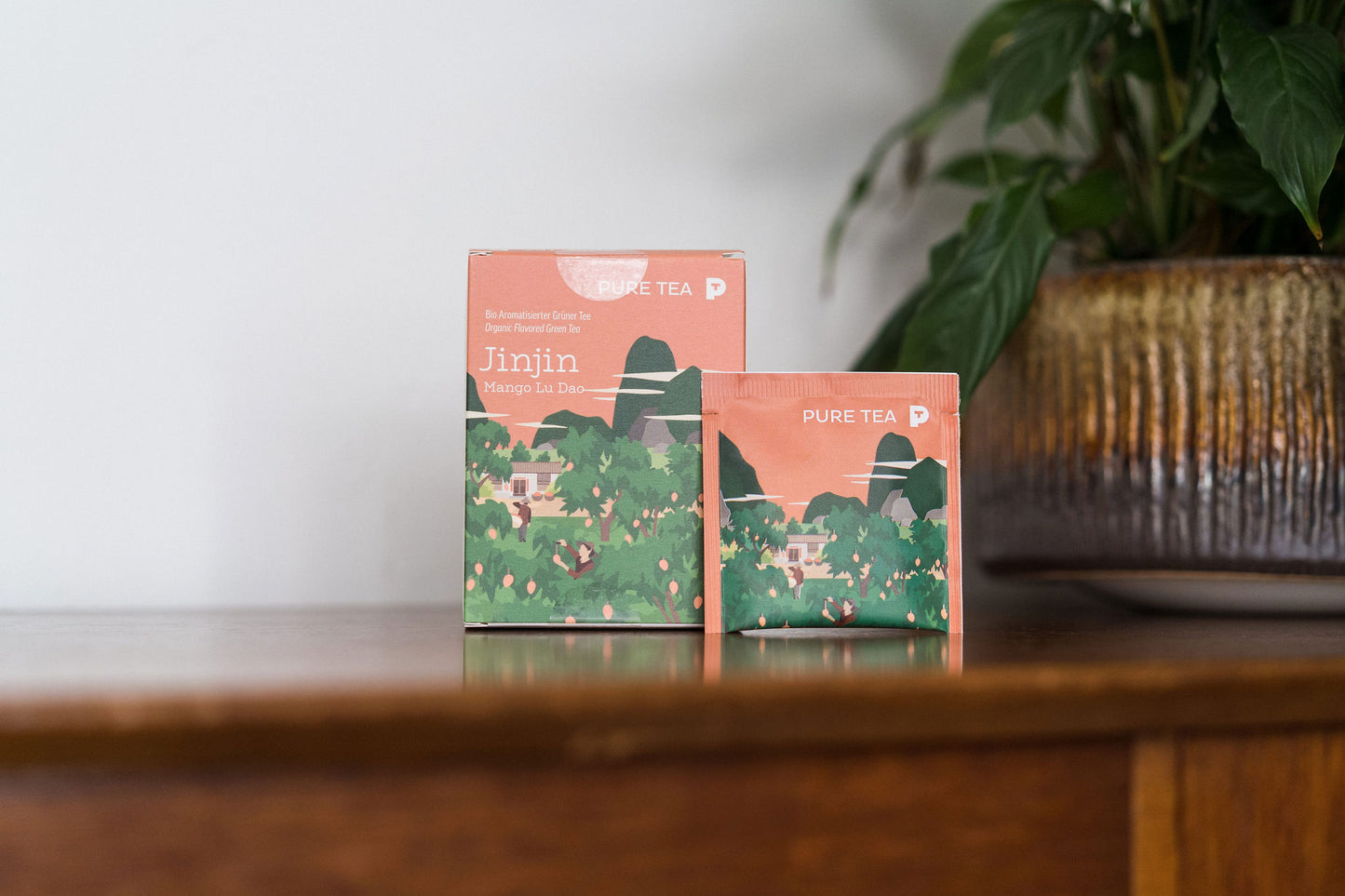 Jinjin Mango Organic Flavoured Green Tea (15x3g)